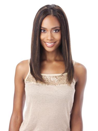Medium Length Wigs Human Hair Indian Remy Hair Without Bangs Wavy Shoulder Length Auburn Best African American Wigs