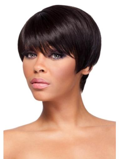 Cropped Wigs Human Hair Boycuts Cropped Capless Natural Hair Wig African American