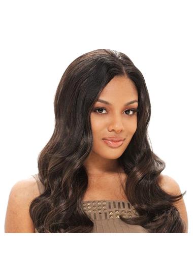 Long Hair Wavy Wigs Brown Wavy Without Bangs Full Lace Best Synthetic Wigs