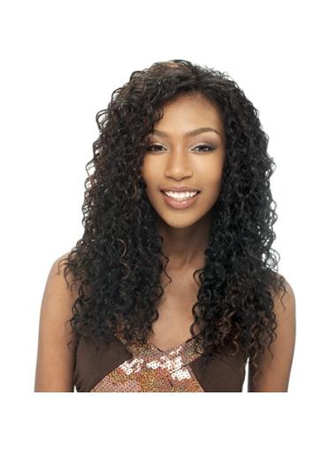 Long Best Curly Wig Black Curly Without Bangs Capless Synthetic Fashion Wigs