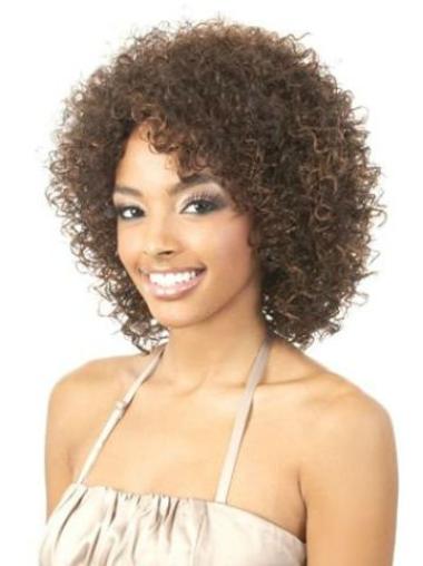 Curly Shoulder Length Wig Convenient Lace Front Curly Shoulder Length Anytime Synthetic Wigs