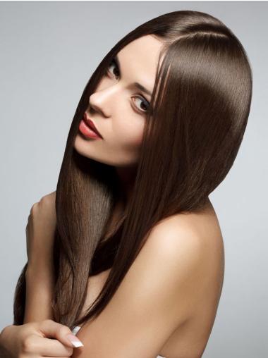 Long Straight Wigs Brown Without Bangs Straight Ideal Top Quality Front Lace Wigs
