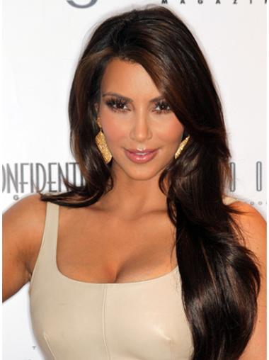 Long Wavy Hair Wigs 100% Hand-Tied Layered Kim Kardashian Wavy Hair Wig