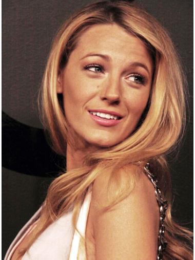 Long Wavy Wigs Blonde Wavy 22 Inches No-Fuss Blake Lively Synthetic Long Wigs