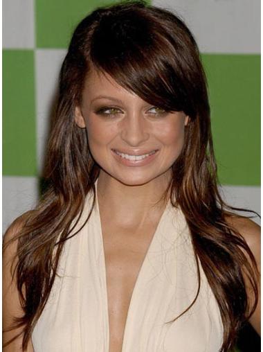 Long Wavy Wig Celebrity Monique Wigs Lace Front With Bangs Long Nicole Richie