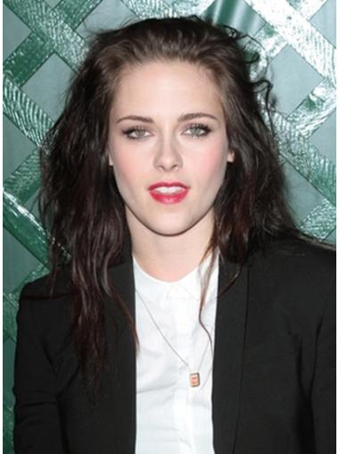 Wet And Wavy Wigs Shoulder Length Wigs Celebrity Collection Wig Dress Brown Wavy 20 Inches Fashionable Kristen Stewart