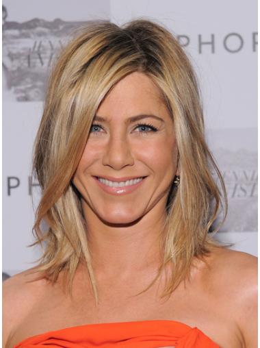 Layered Wigs Medium Length Lace Front Layered Shoulder Length 13 Inches Wig Like Jennifer Aniston