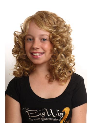 Curly Synthetic Wig Blonde Curly Capless Synthetic Suitable Kids Wigs