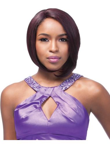 Soft Bob Wigs Auburn Straight Bobs Synthetic African American Capless Wigs