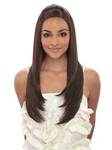 Long Straight Synthetic Wigs Modern Capless Brown Straight Long Afro Synthetic Wigs