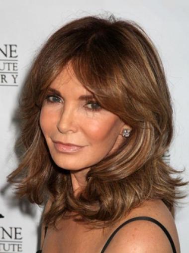 Human Hair Wigs Shoulder Length Lace Front Layered Remy Human Hair 14 Inches No-Fuss Wigs Jaclyn Smith Infatuation