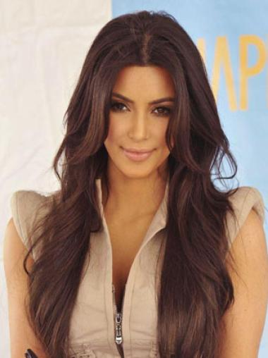 Long Grey Human Hair Wigs Lace Front Without Bangs Remy Human Hair 26 Inches New Does Kim Kardashian Wear Wigs