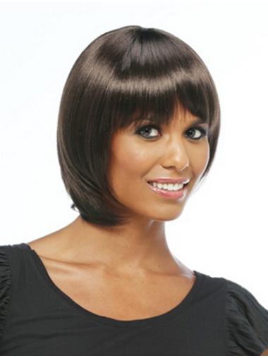 Soft Bob Wigs Online Synthetic 12 Inches Chin Length Synthetic Wigs