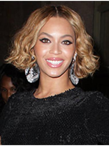 Curly Wigs Synthetic Blonde Without Bangs Chin Length Online Beyonce Looking Wig