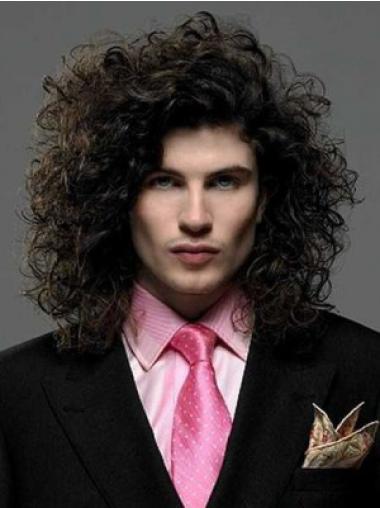 Curly Synthetic Wig Shoulder Length Fabulous Men Front Lace Wigs