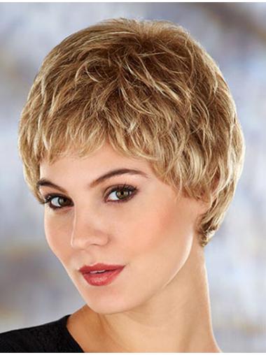 Wavy Synthetic Wig Cropped Capless 4 Inches Fashion Synthetic Wigs