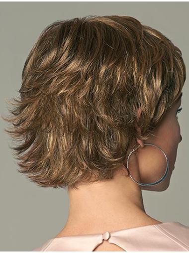 Short Wavy Wig Cropped Monofilament 4 Inches Popular Synthetic Wigs