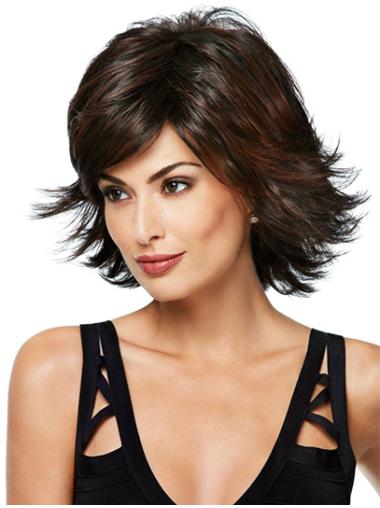Wavy Layered Wigs Chin Length Capless 10 Inches Beautiful Synthetic Wigs