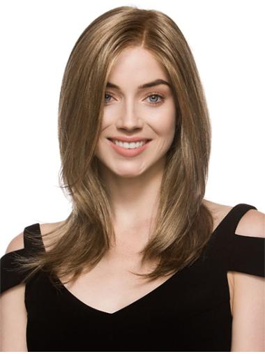 Layered Wigs Medium Length 15 Inches Incredible Layered Brown Lace Front Medium Length Wigs