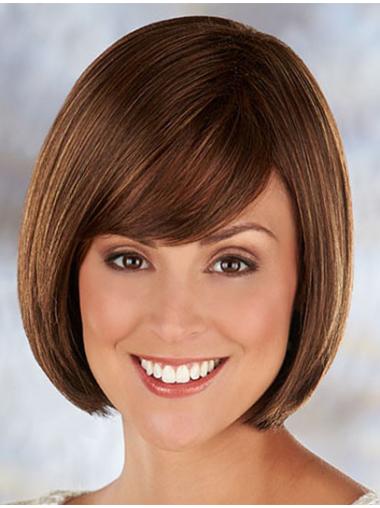 Straight Bob Wig Straight Synthetic 10 Inches Amazing Brown Bob Wig