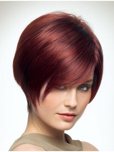 Straight Short Wigs Capless Red Stylish Short Wigs For Women