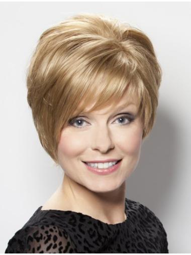 Short Straight Wig 8 Inches Synthetic Layered Trendy Short Wigs