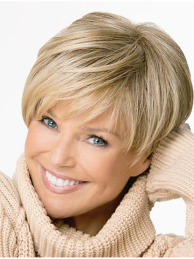 Straight Wig Fine 6 Inches Synthetic Boycuts Fashionable Short Wigs