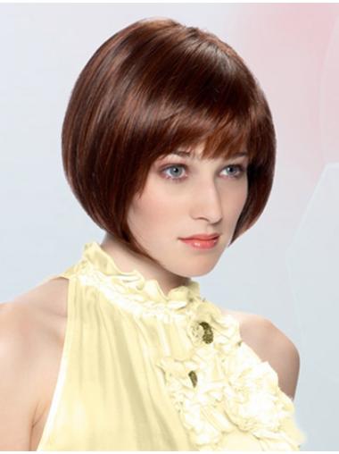 Synthetic Bob Wigs New 10 Inches Straight Auburn Bob Front Lace Synthetic Wig
