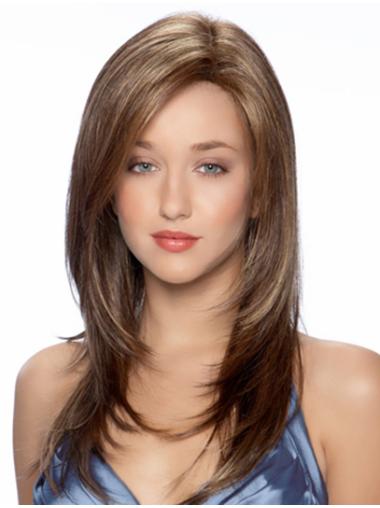Long Wavy Hair Wigs Brown Long Synthetic Discount Monofilament Wigs