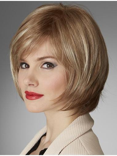 Bob Wig Straight Chin Length 10 Inches Style Monofilament Wigs