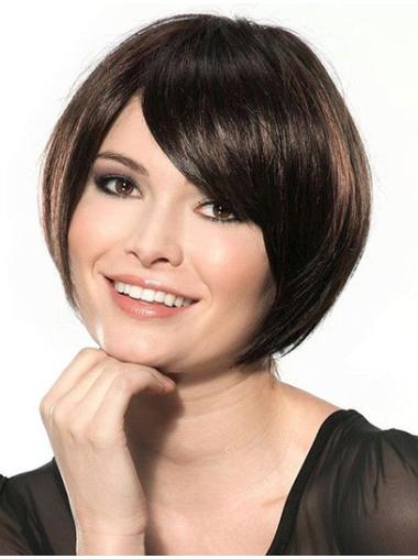 Soft Bob Wigs Incredible 10 Inches Straight Bob Black Synthetic Wigs Lace Front