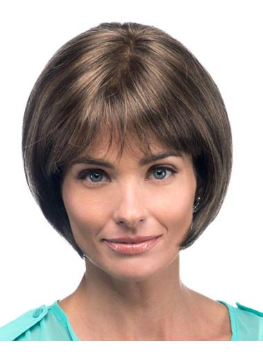 Bobbi Boss Wigs 100% Hand-Tied Straight Chin Length Synthetic Bob Lace Wigs For Sale