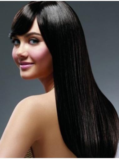 Long Grey Wig Human Hair Yaki Long 22" Perfect Wigs That Look Natural African American