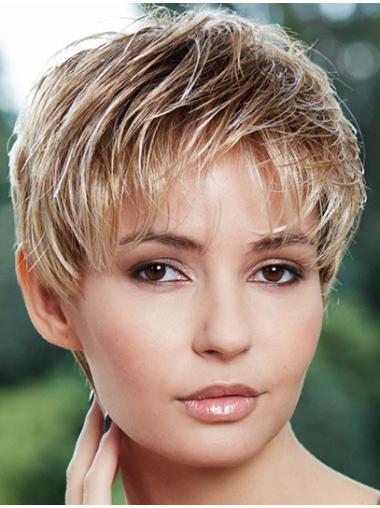 Short Straight Wigs Women Straight Synthetic High Quality Monofilament Blonde Wig