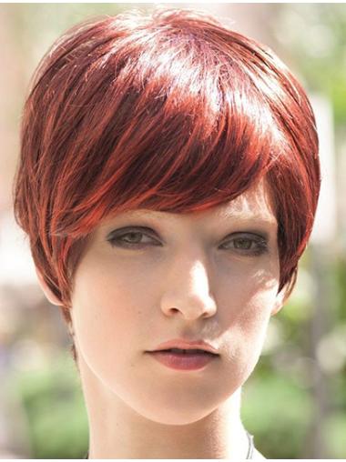 Straight Short Boycuts Wigs 8 Inches Boycuts Short Capless Synthetic Wig