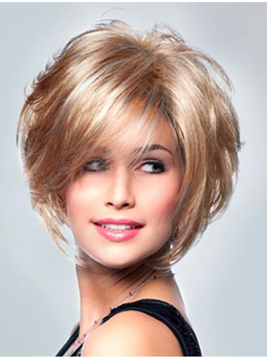 Synthetic Short Curly Wigs Layered Synthetic Trendy Short Curley Monofilament Wigs