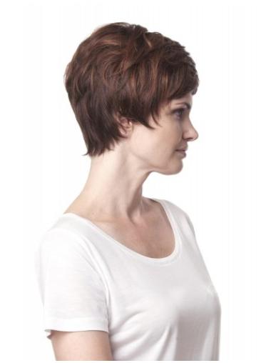 Short Wavy Hair Wigs Stylish Layered Short 8 Inches Synthetic Wigs