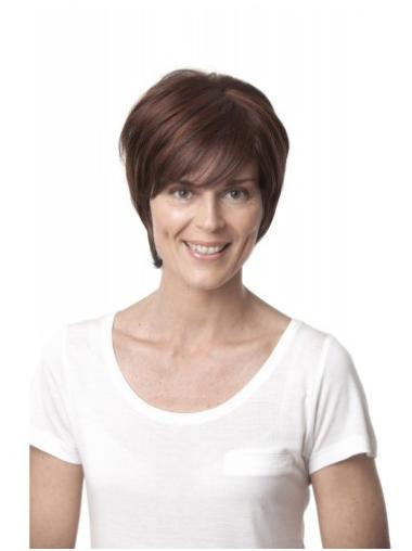 Synthetic Wigs Auburn Layered Synthetic Fashion Lace Wig Small Cap