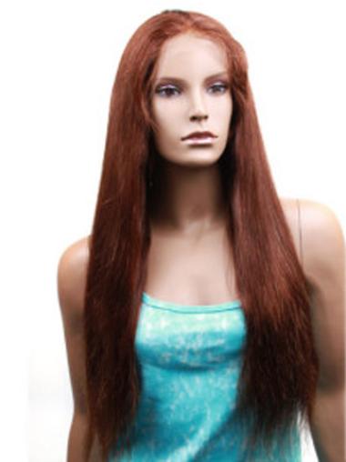 Long Straight Human Hair Wigs Human Hair Wigs For Black Women Discount Yaki Auburn Monofilament