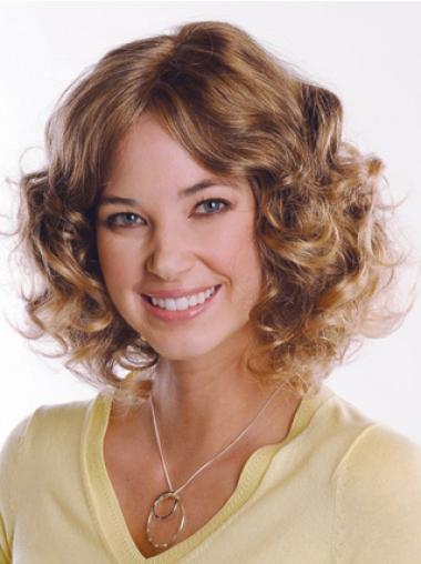 Human Hair Curly Wigs Great Brown Curly Capless 12" Curly Human Hair Wig