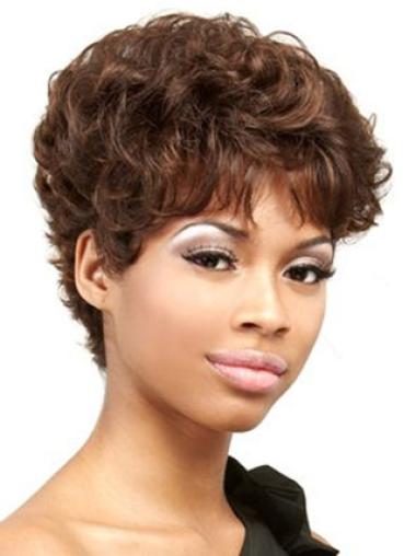 Cropped Wigs Human Hair Auburn Boycuts Cropped Indian Remy Hair Curly African Wig