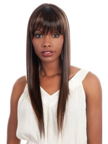Long With Bangs Wigs High Quality Yaki 26 Inches Long Hairstyles Wigs For Black Women