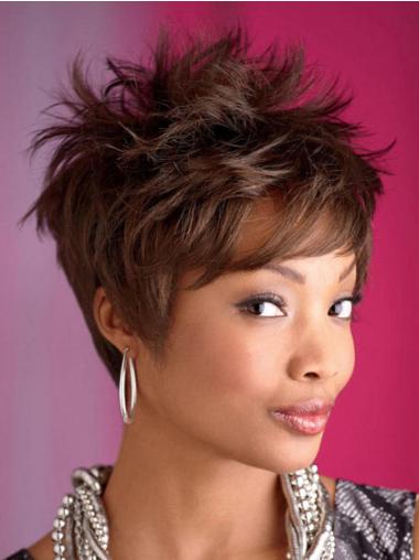 Short Wavy Wig Wavy Capless 8 Inches Wigs For Black Women Synthetic Hair