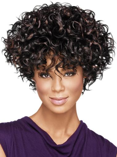 Synthetic Wigs Short Synthetic Suitable Black African Wigs Layered