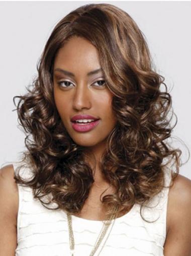 Long Curly Synthetic Wigs High Quality Auburn African American Glueless Lace Front Wigs
