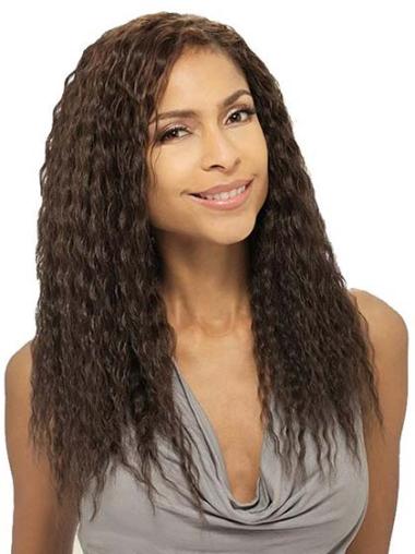 Long Hair Wigs Human Hair Wavy Brown 18 Inches Indian Human Hair Wigs For African Americans