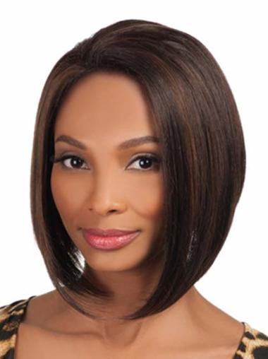 Wigs Yaki Hair Beautiful Brown African American Womens Wigs Without Bangs
