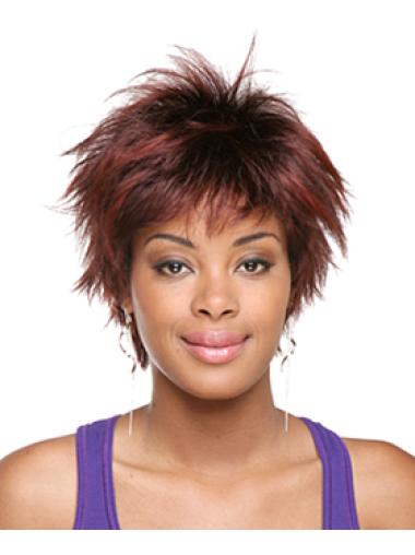 Short Straight Wigs Comfortable Straight Red Short Wigs For Black Women