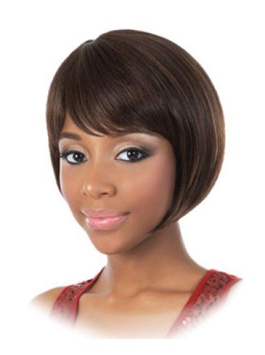 Soft Chin Length Wigs Human Hair Bobs Straight 2018 African American Human Hair Wigs