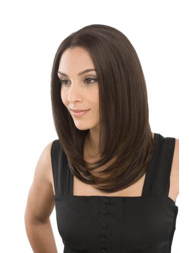 Without Bangs Lace Wigs Shoulder Length Synthetic Wigs For African Americans